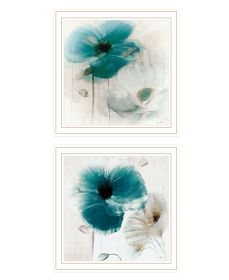 "Poppy Collection" 2-Piece Vignette By Sophie 6, Ready to Hang Framed Print, White Frame