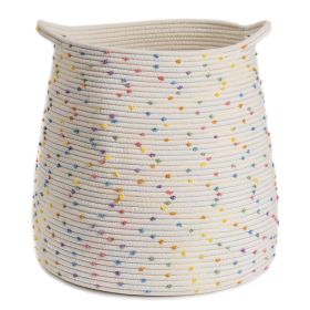 Colorful Original Cotton Rope Storage Basket; Laundry Basket for Bedroom; Bathroom and Living room (10Pcs a carton)