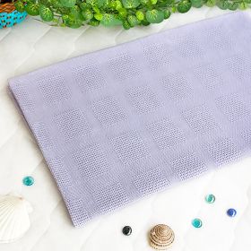 [Light Purple] 100% Cotton Jacquard Weave Throw Blanket (50 by 59.8 inches)