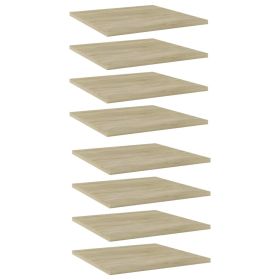 Bookshelf Boards 8 pcs Sonoma Oak 15.7"x15.7"x0.6" Engineered Wood