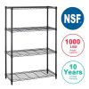 Four tiers adjustable height metal shelves