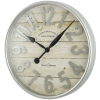 Better Homes & Gardens Indoor 20" White and Galvanized Raised Arabic Farmhouse Analog Wall Clock