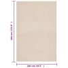 Shaggy Rug Beige 8'x11' Polyester