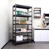 63"H Garage Shelving Bookshelf Kitchen Storage Rack with Wheels