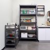 63"H Garage Shelving Bookshelf Kitchen Storage Rack with Wheels