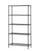 Hyper Tough 5 Tier Wire Shelf; Black; 1750 lb Capacity