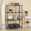 Four tiers adjustable height metal shelves