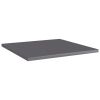 Bookshelf Boards 4 pcs High Gloss Gray 15.7"x15.7"x0.6" Engineered Wood