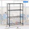 Four tiers adjustable height metal shelves