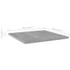 Bookshelf Boards 4 pcs Concrete Gray 15.7"x15.7"x0.6" Engineered Wood