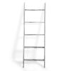 Farmhouse 4.5ft Wall Leaning Wood Blanket Quilt Storage Ladder - Vintage White